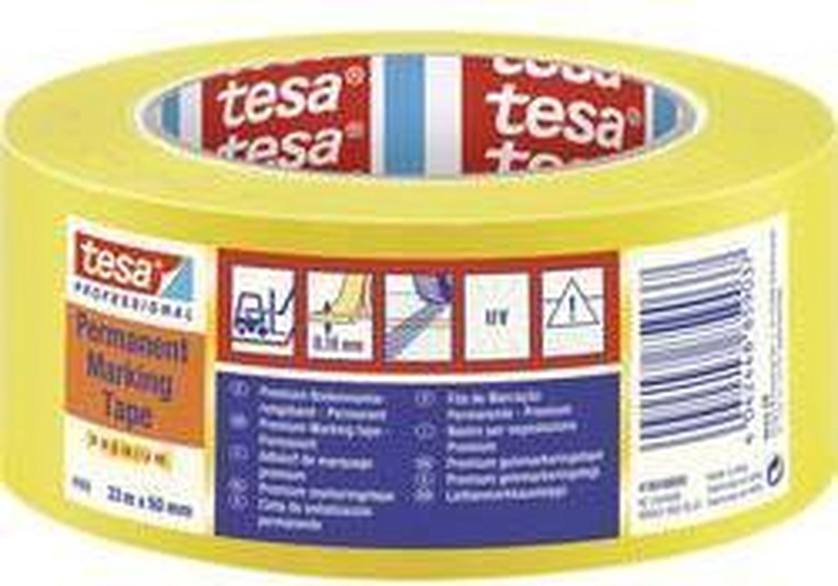 Tesa 4169-58-93 4169-58-93 Markeringstape (l x b) 33 m x 50 mm 33 m - Geel