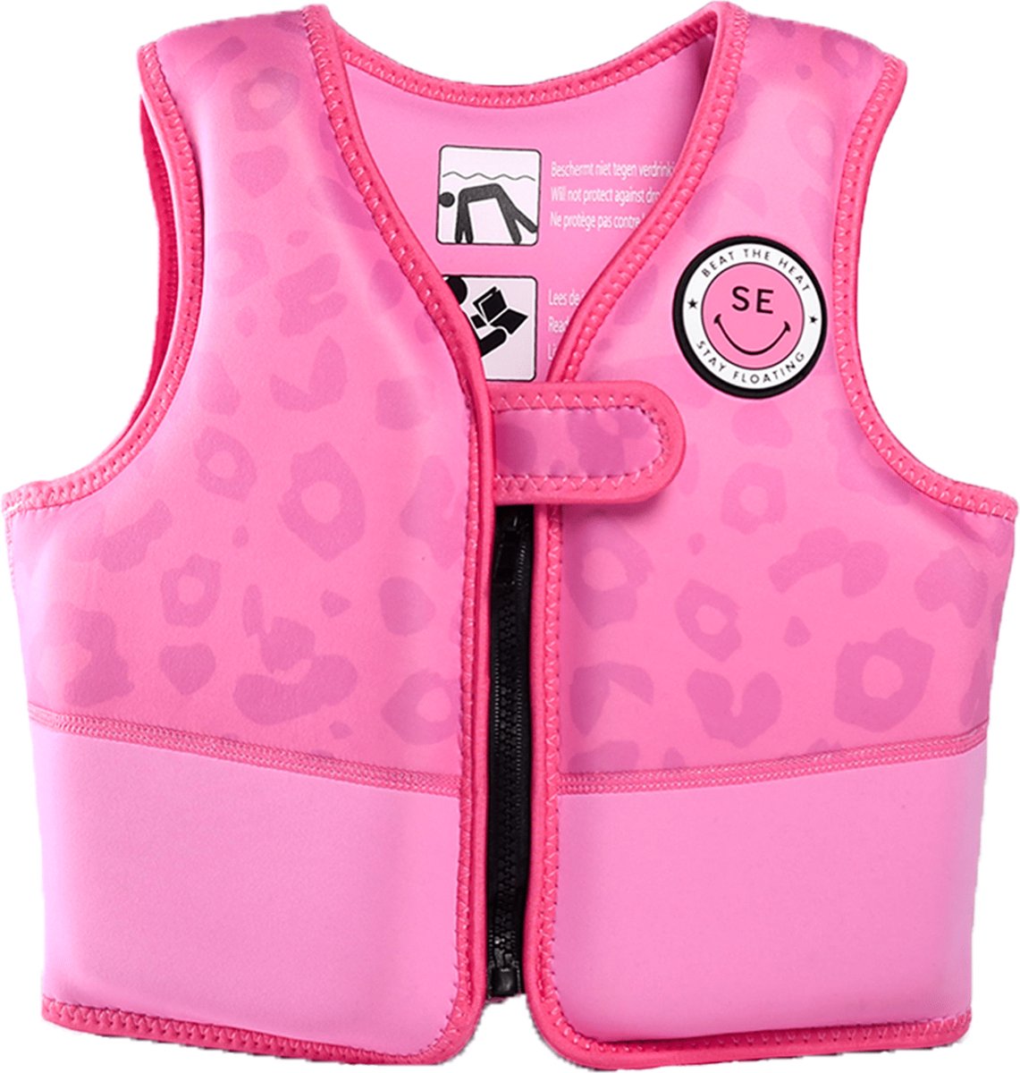 Swim Essentials Zwemvest Roze Panterprint - 4-6 Jaar