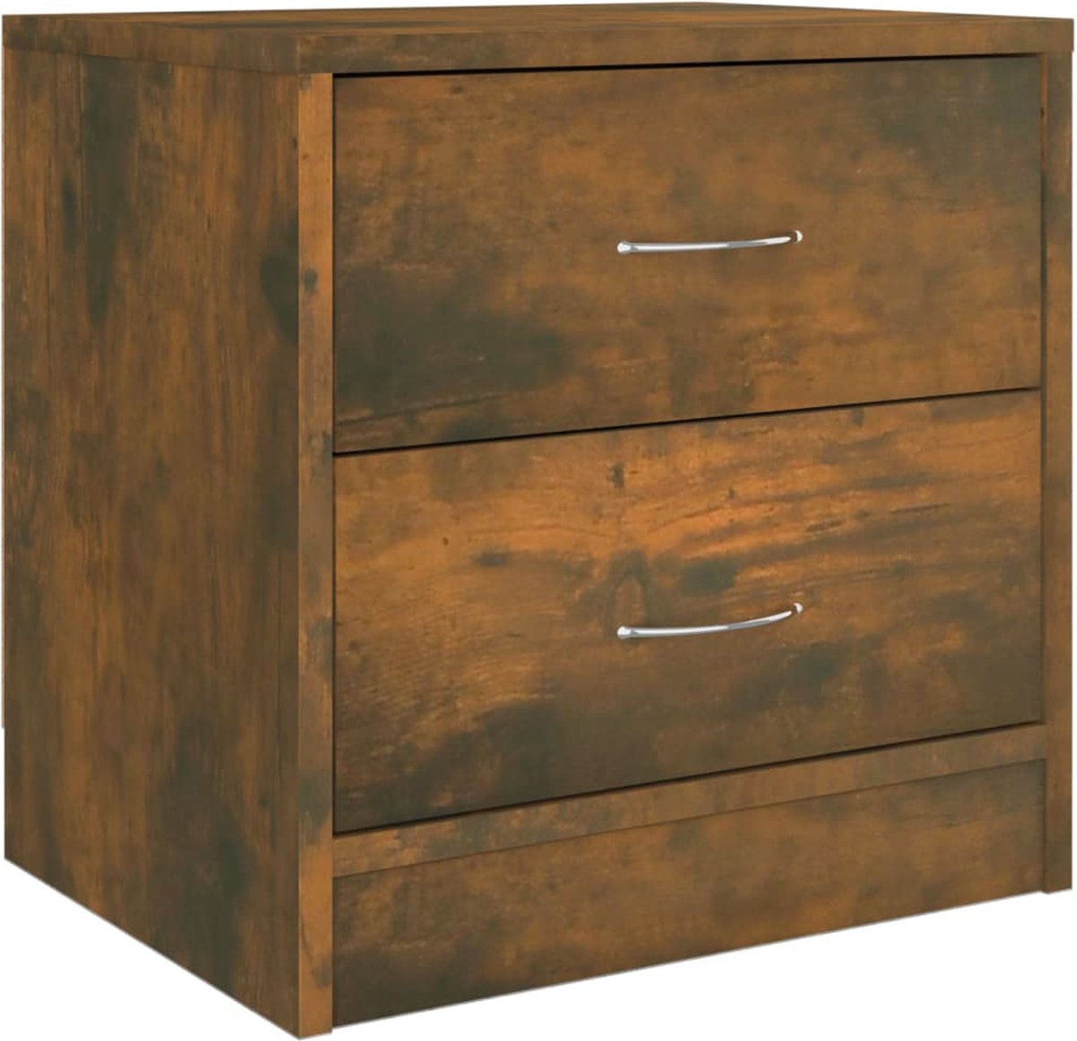 Vidaxl Nachtkastje 40x30x40 Cm Bewerkt Hout Gerookt Eikenkleurig - Bruin