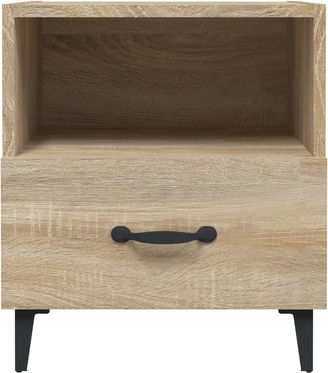 Vidaxl Nachtkastje Bewerkt Hout Sonoma Eikenkleurig - Bruin