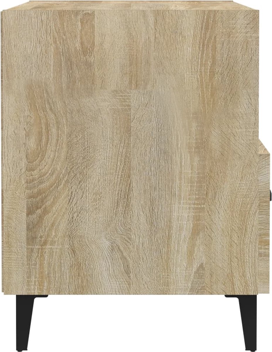 Vidaxl Nachtkastje Bewerkt Hout Sonoma Eikenkleurig - Bruin