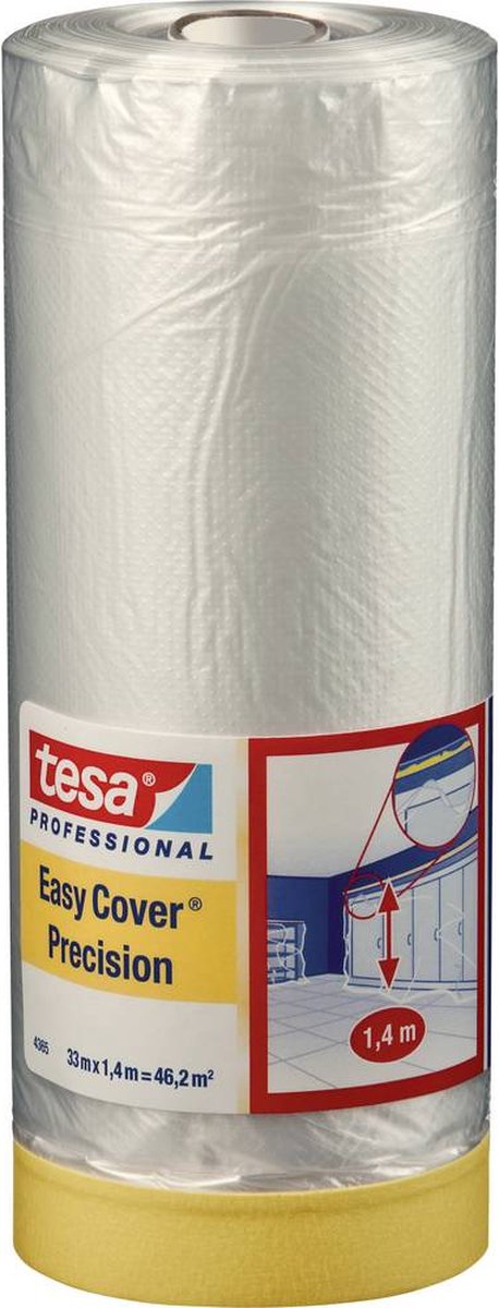 Tesa 04365-0-0 04365-0-0 Afdekfolie Easy Cover 4369 Transparant (l x b) 14 m x 550 mm 33 m