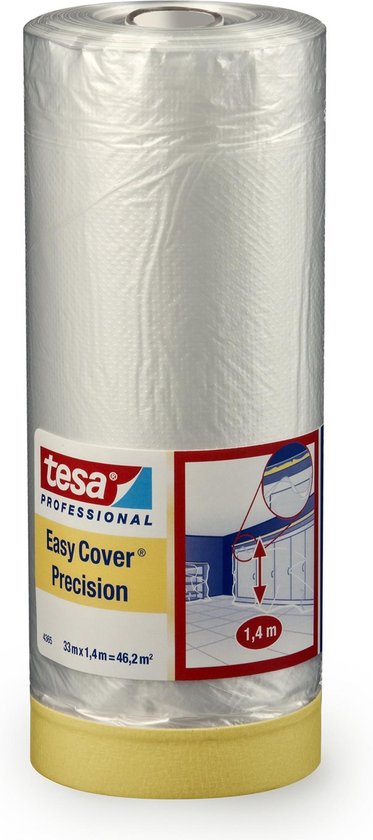Tesa 04365-1-0 04365-1-0 Afdekfolie Easy Cover 4369 Transparant (l x b) 14 m x 1.40 m 33 m