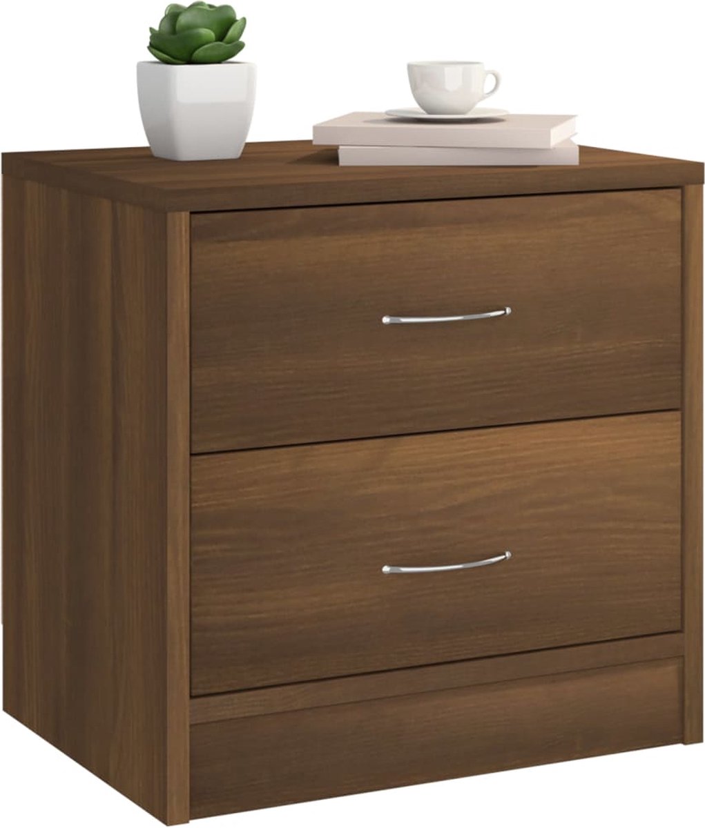 Vidaxl Nachtkastje 40x30x40 Cm Bewerkt Houteikenkleurig - Bruin