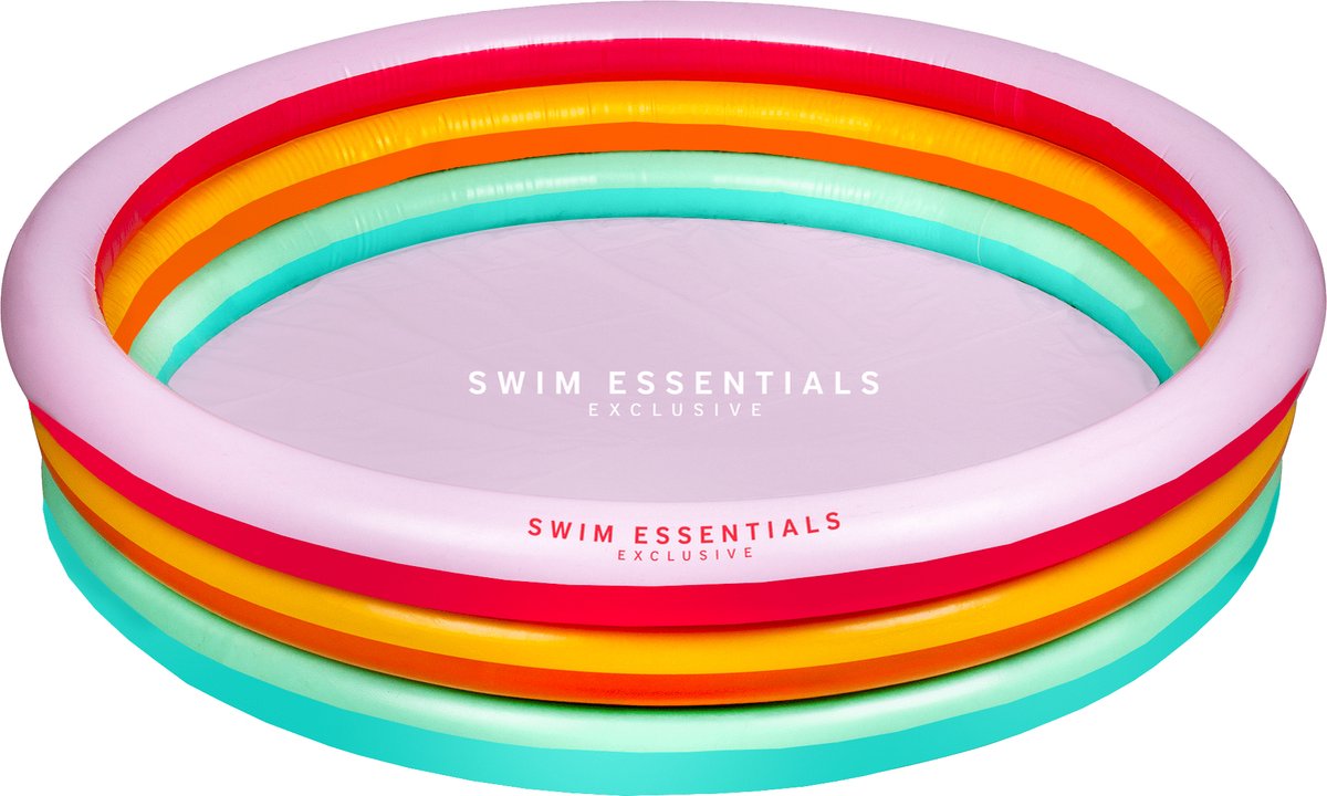 Swim Essentials Kinderzwembad Regenboog 3 Ringen - 150 Cm