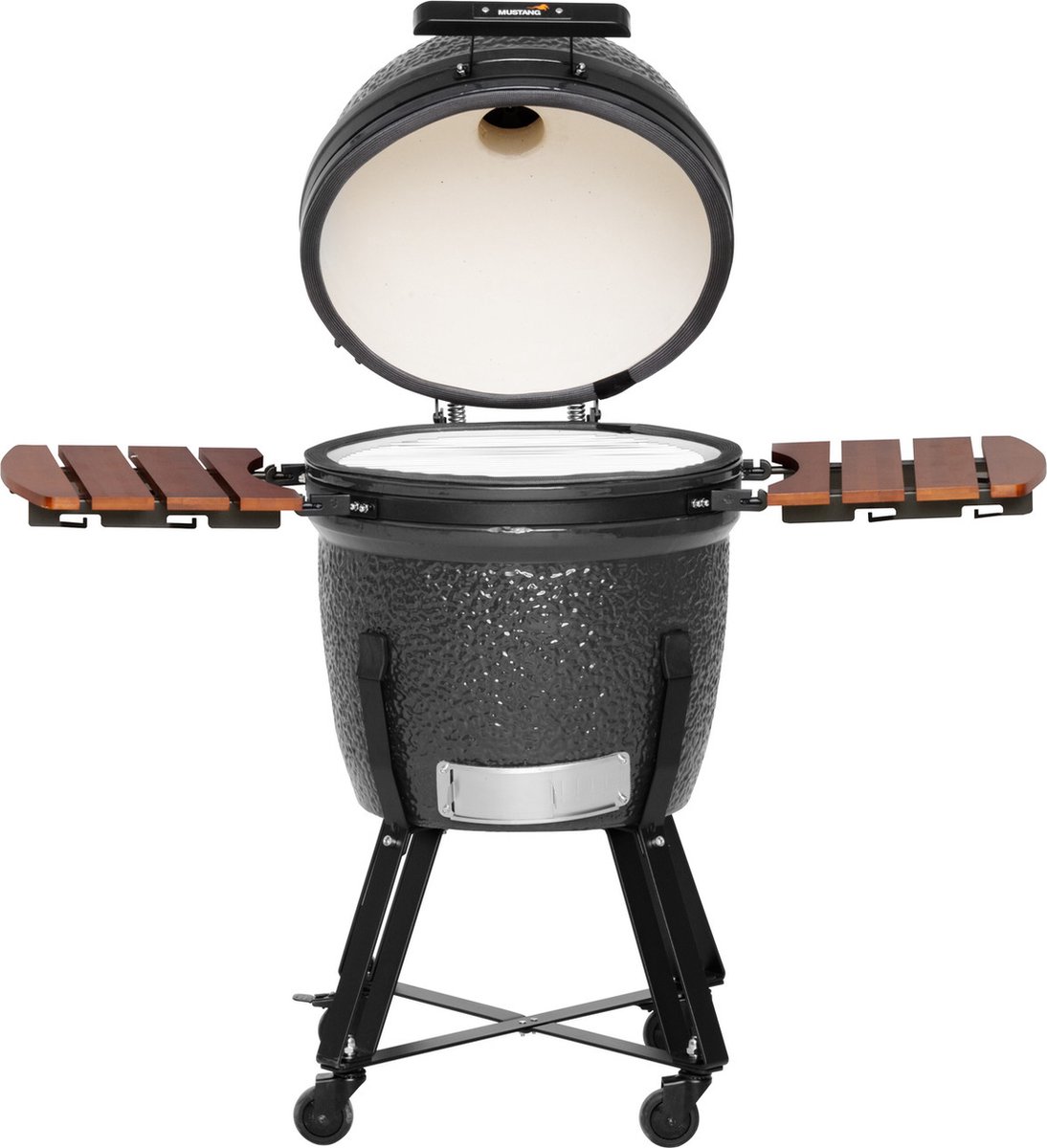 Mustang Kamado L 21"" - Barbecue - Houtskool - 93 Kg Grilloppervlak 47 Cm - Grijs