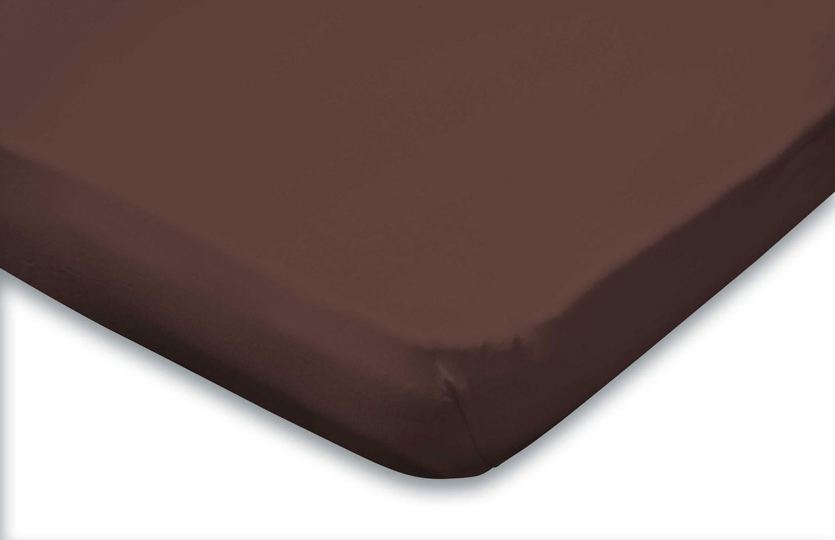 Elegance Topper Hoeslaken Jersey Katoen 160x200cm - Bruin