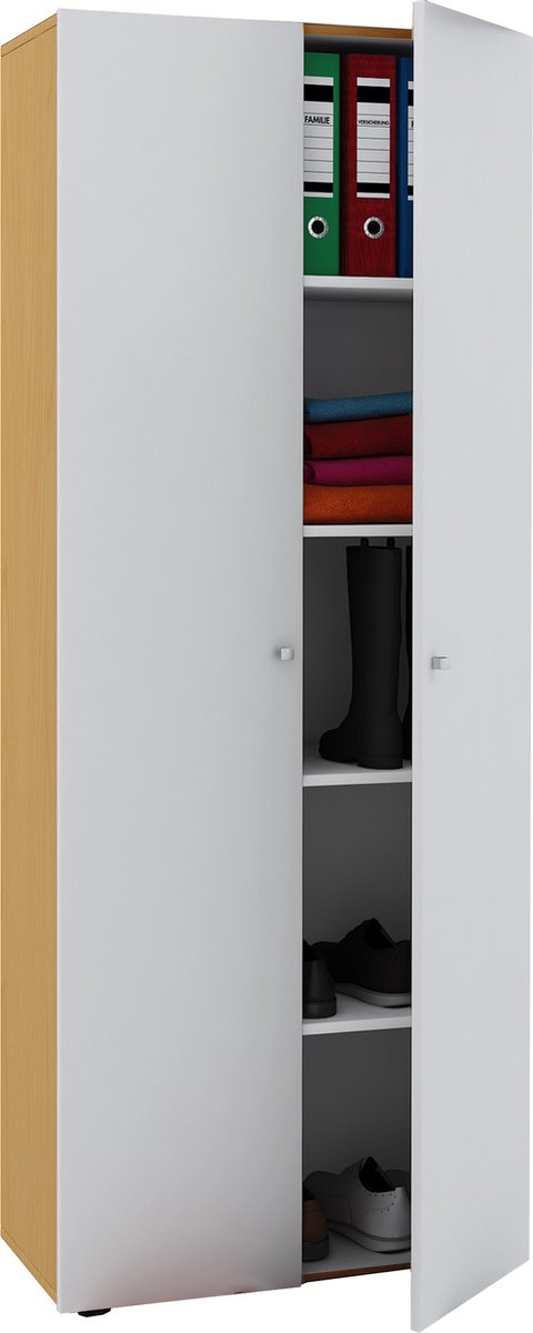 Vandol Ikombi Universele Kast 2 Deuren Beuken Decor,wit.