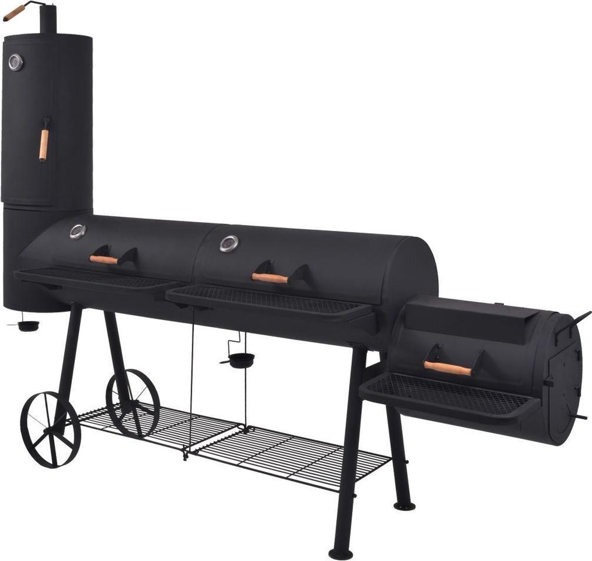 Vidaxl Houtskoolbarbecue Met Onderplank Xxxl - Zwart