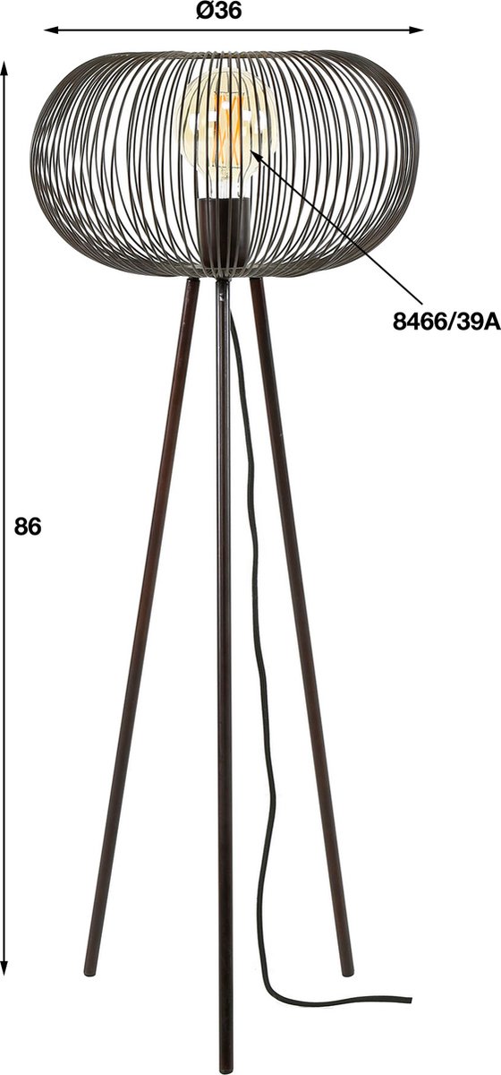 Hoyz - Tafellamp Copper Twist Nikkel - Zwart