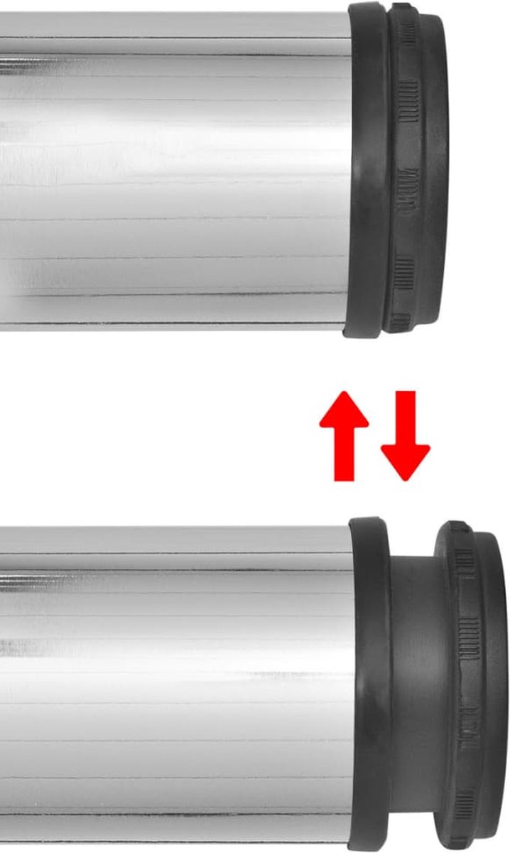 Tafelpoten In Hoogte Verstelbaar Chroom 710 Mm 4 St - Silver