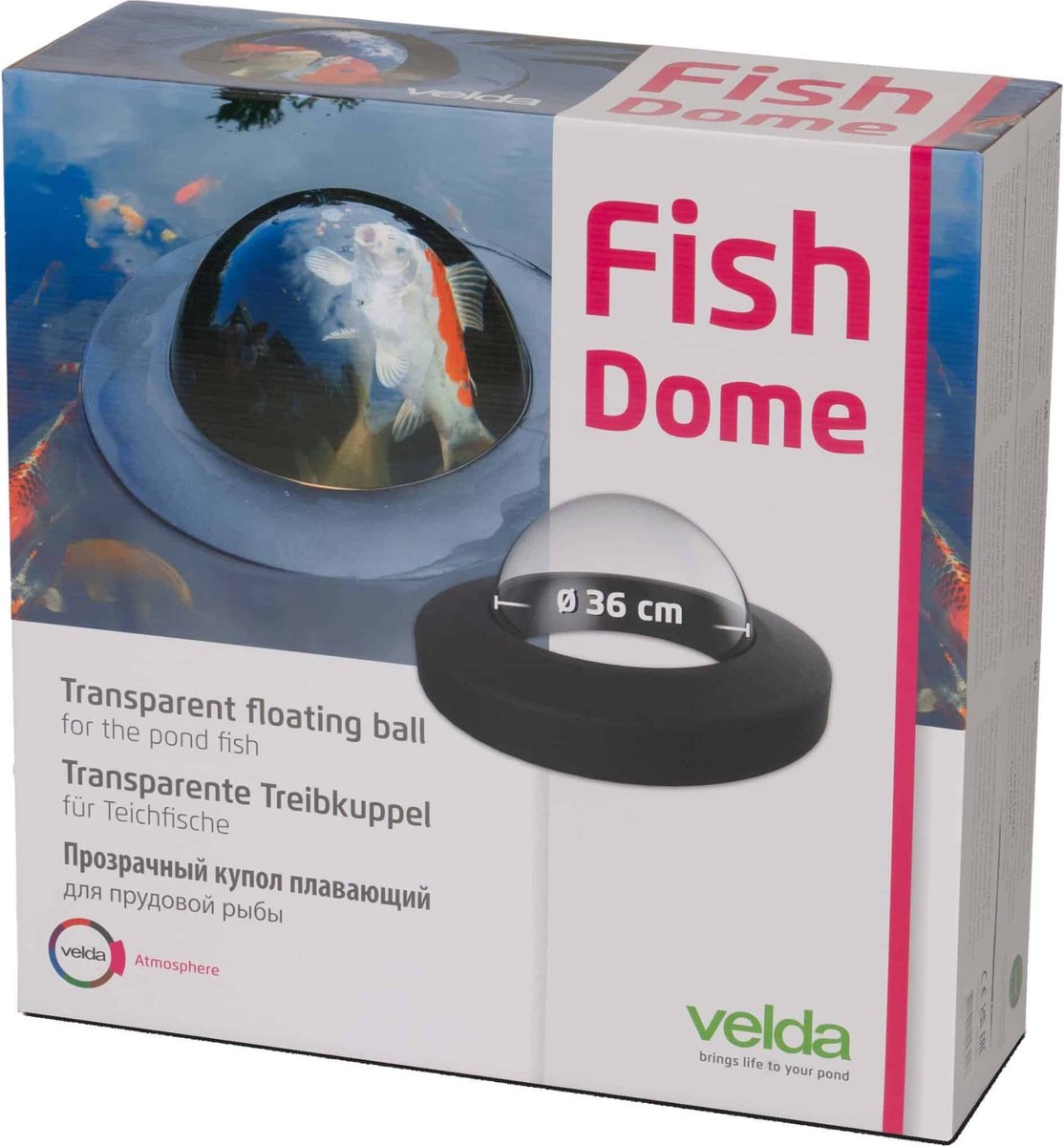Velda Floating Fish Dome Doorkijkbol M - Zwart