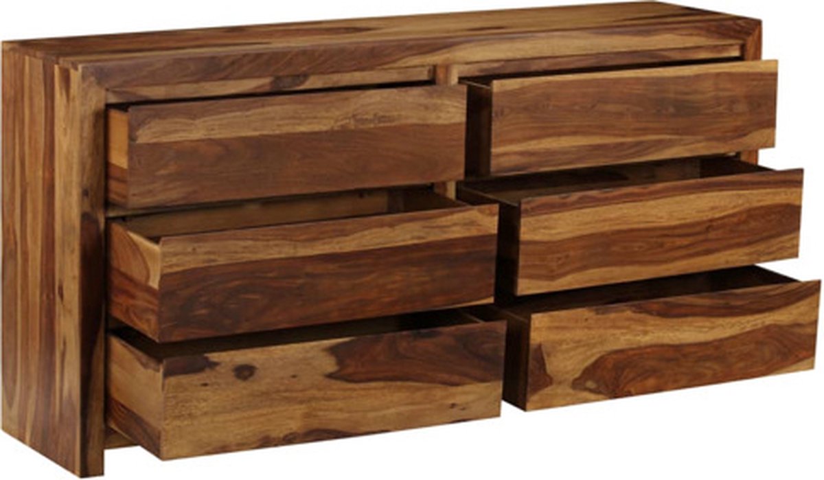 Vidaxl Ladekast 160x40x80 Cm Massief Sheeshamhout - Bruin