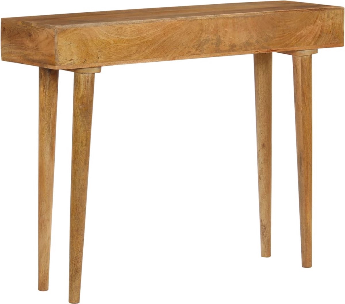 Vidaxl Wandtafel 102x30x79 Cm Massief Mangohout - Bruin