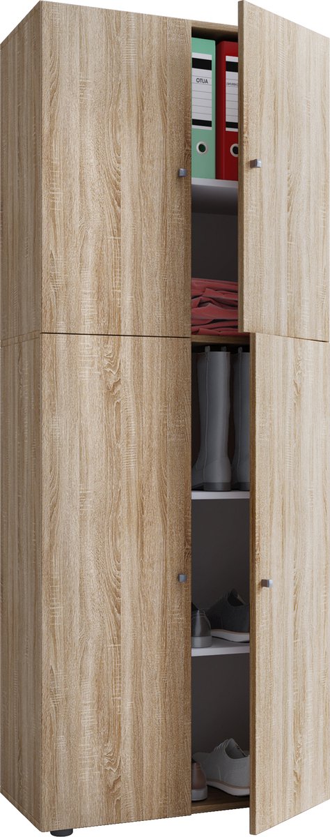 Lona Universele Kast Kleerkast 4 Deuren Sonoma Eiken Decor. - Geel
