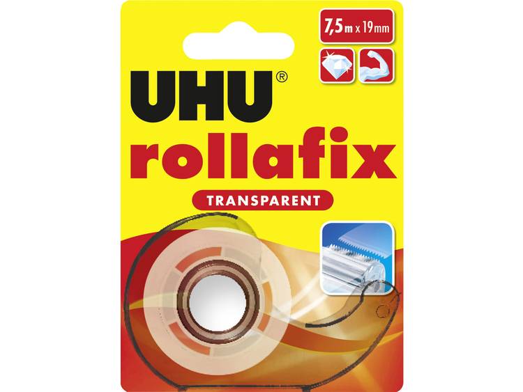 UHU rollafix TRANSPARENT 36955 Plakband Transparant (l x b) 7.5 m x 19 mm 7.5 m