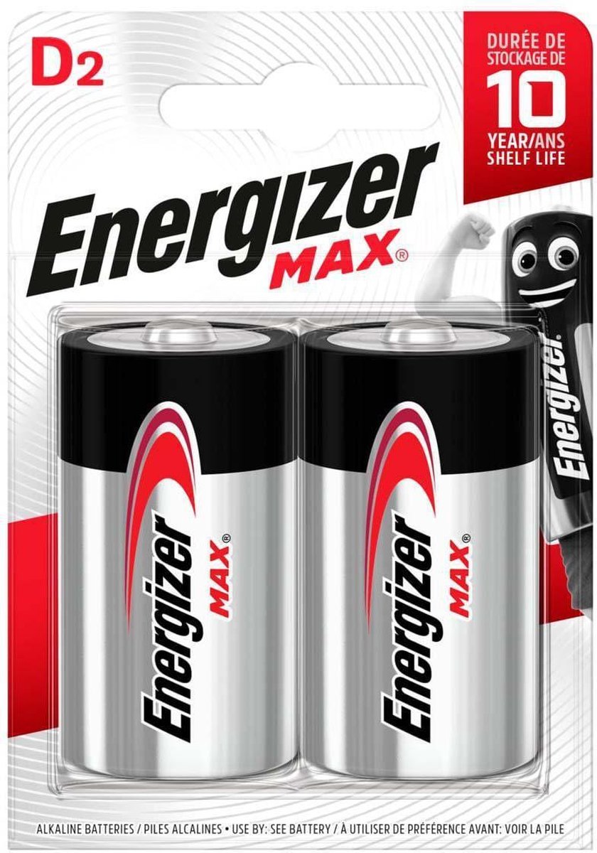 Energizer Batterijen Max D, Blister Van 2 Stuks