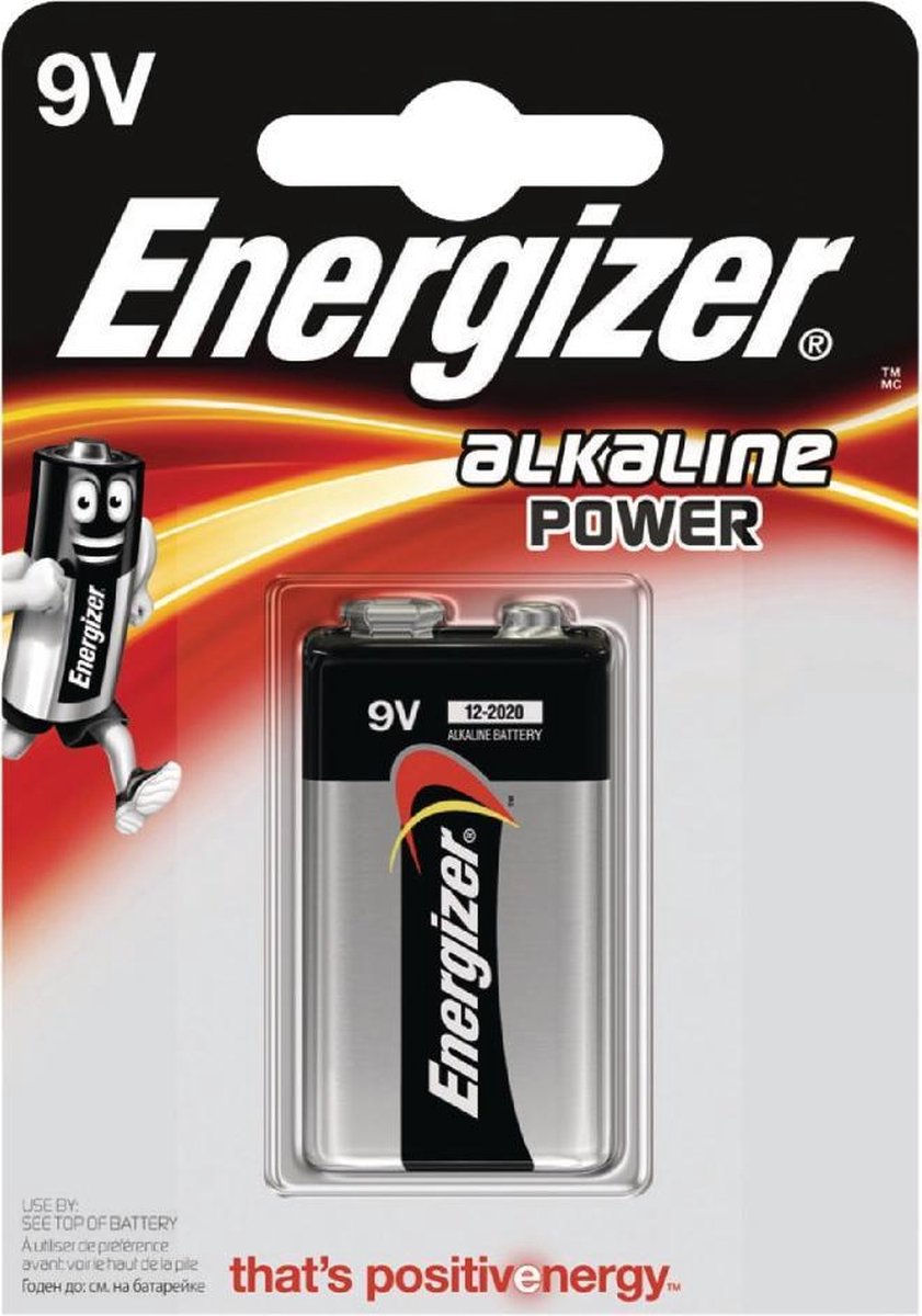 Energizer Batterij Alkaline Power 9v, Op Blister