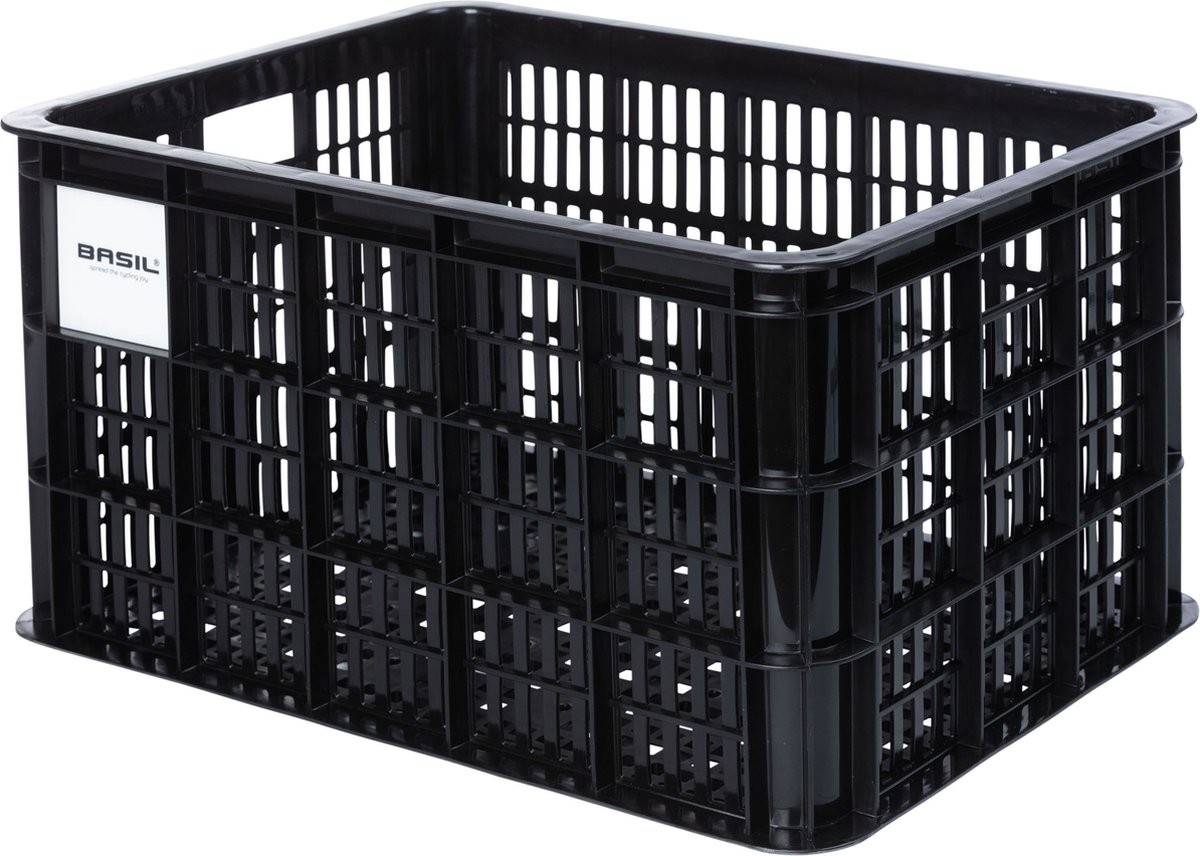 Basil Gerecyclede Fietskrat Crate L 40.0 Liter - Black - Zwart