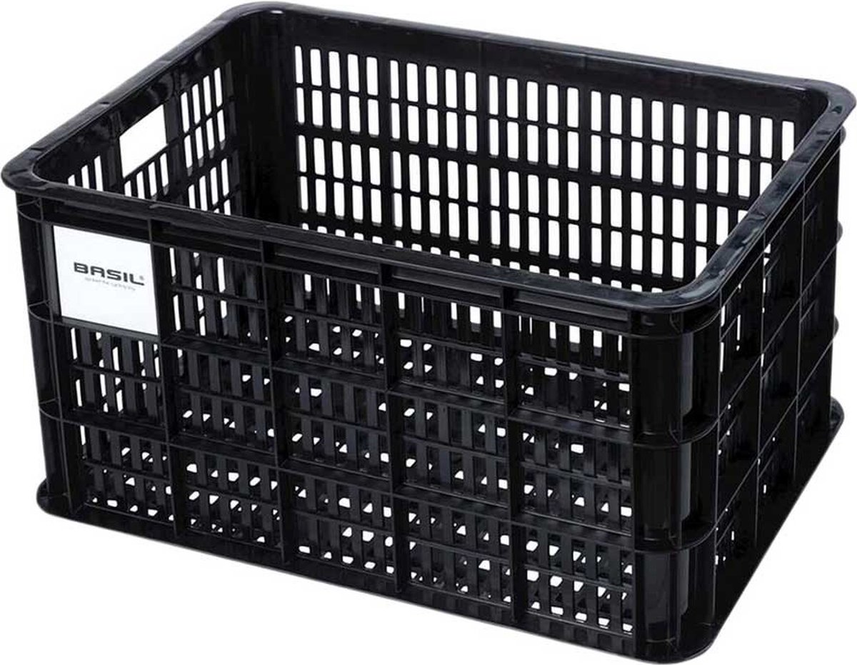 Basil Gerecyclede Fietskrat Crate L 40.0 Liter - Black - Zwart