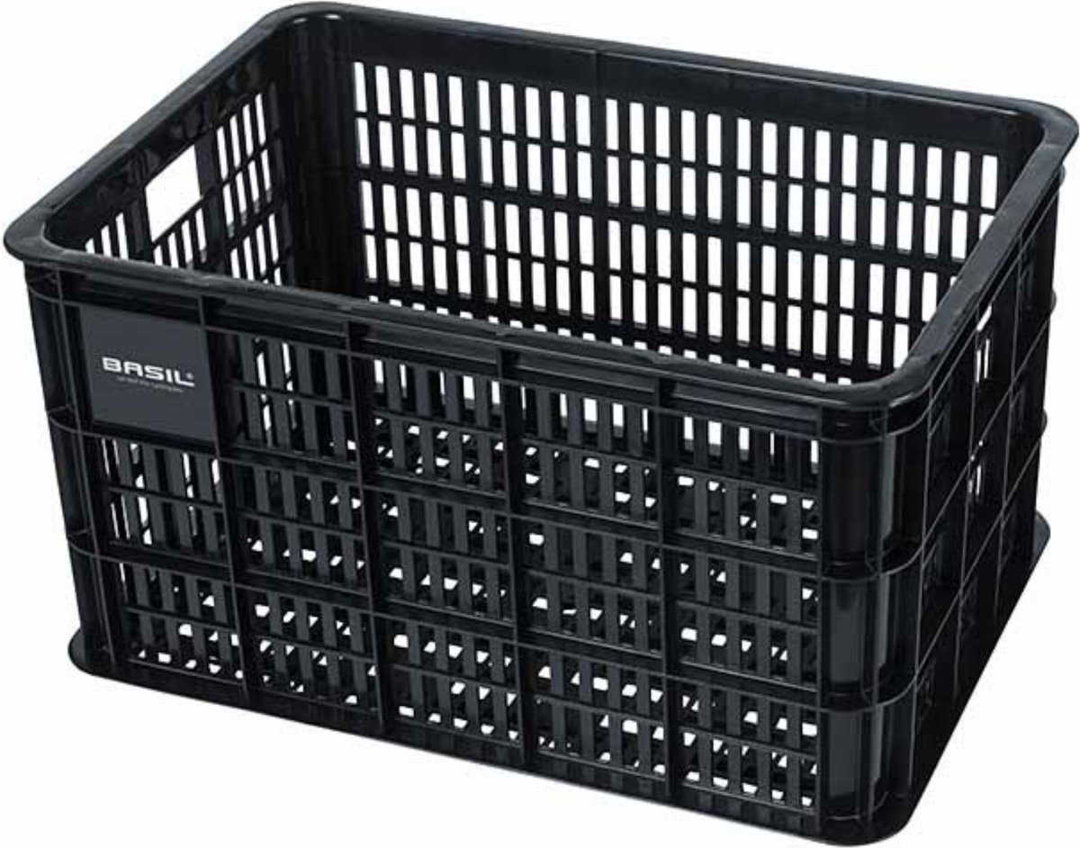 Basil Gerecyclede Fietskrat Crate L 40.0 Liter - Black - Zwart