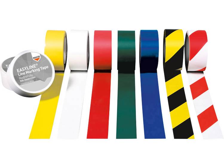 Rocol RS56005 RS56005 Markeringstape EasyTape, Geel (l x b) 33 m x 50 mm 33 m - Zwart