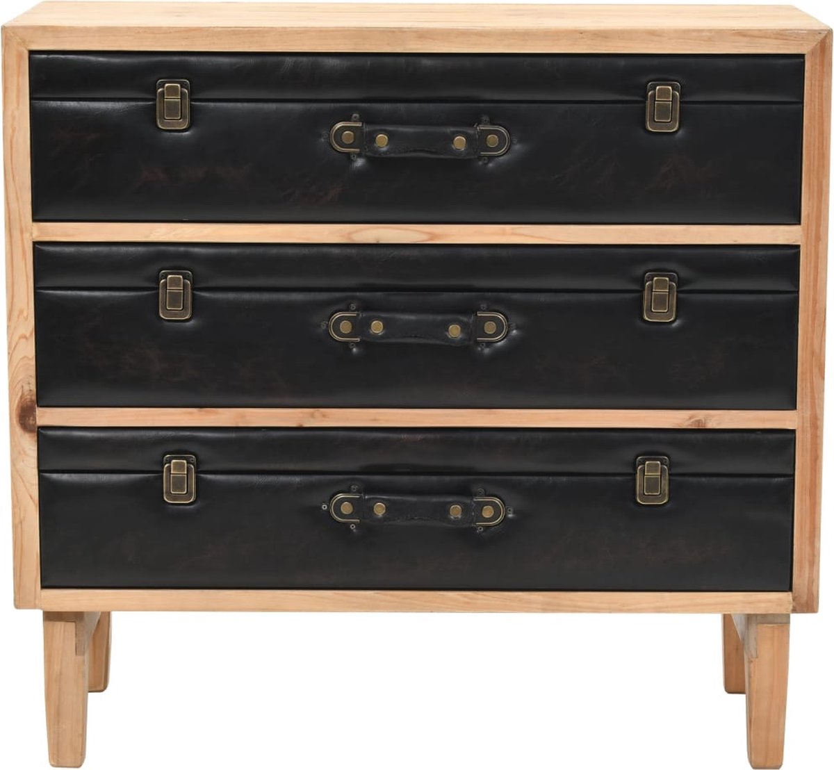 Vidaxl Ladekast 80x36x75 Cm Massief Vurenhout - Bruin