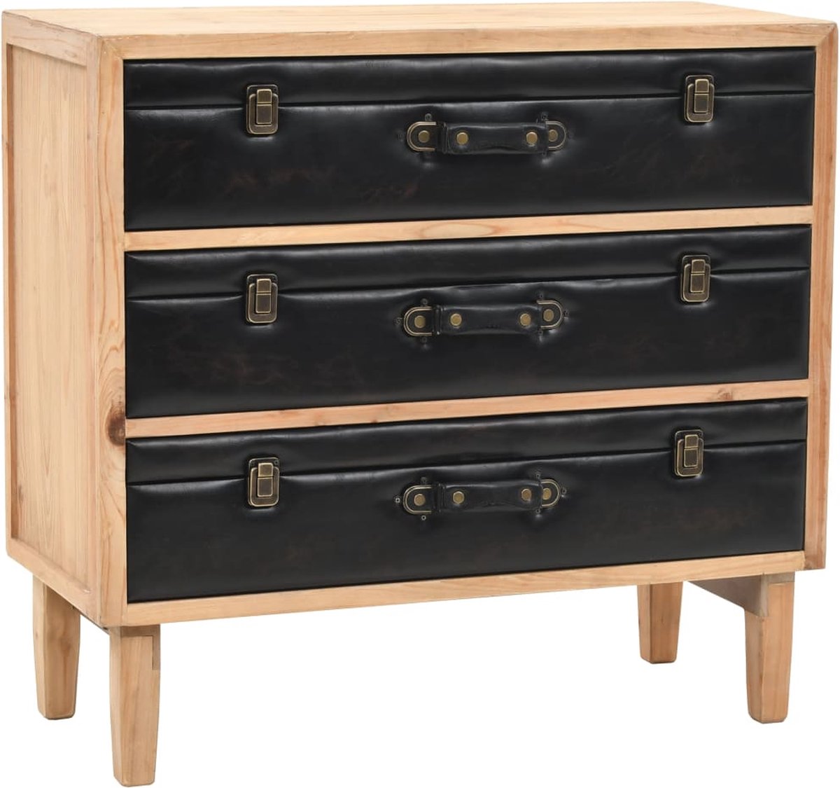 Vidaxl Ladekast 80x36x75 Cm Massief Vurenhout - Bruin