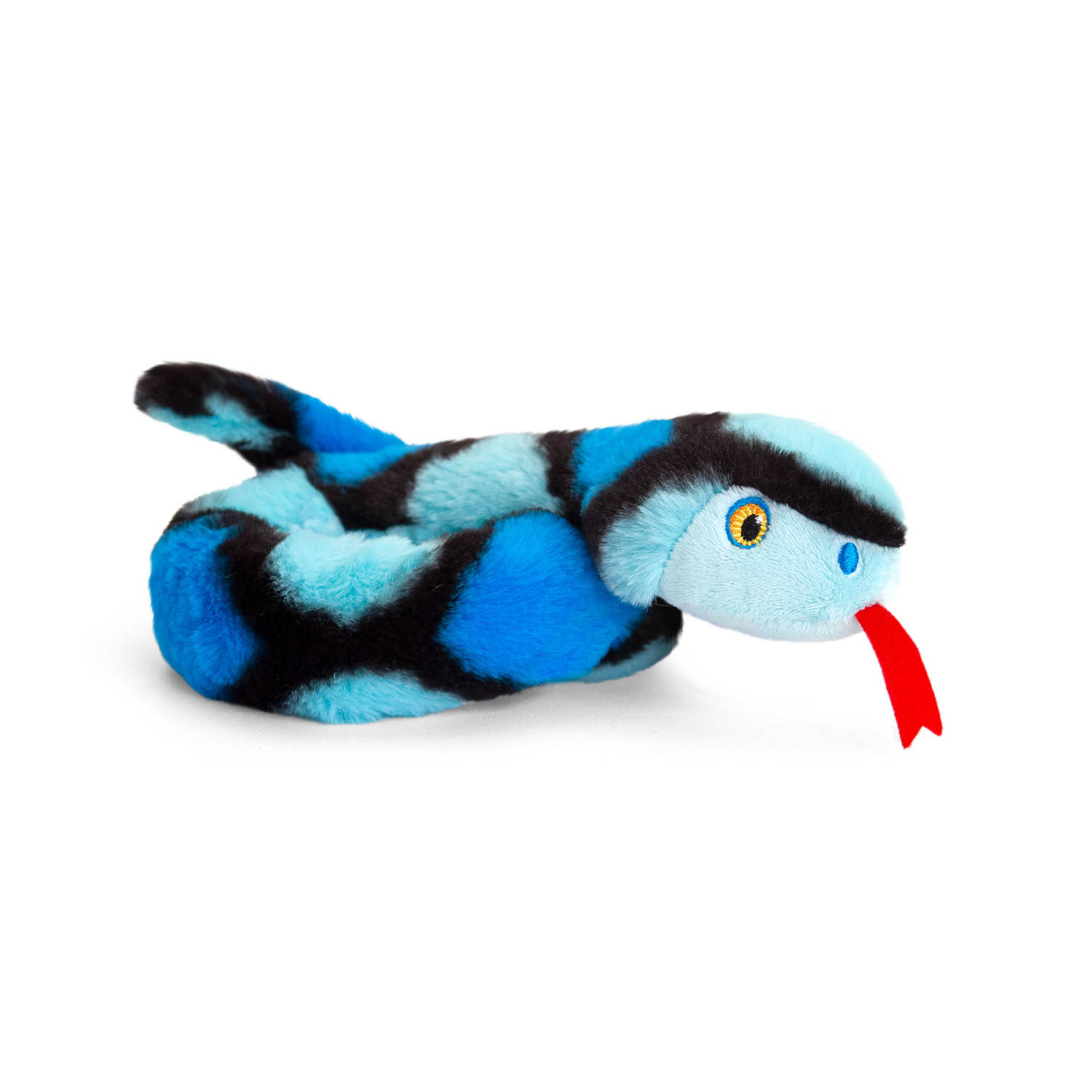 Keel Toys Pluche Knuffel Dier Kleine Opgerolde Slang 65 Cm - Knuffeldier - Blauw