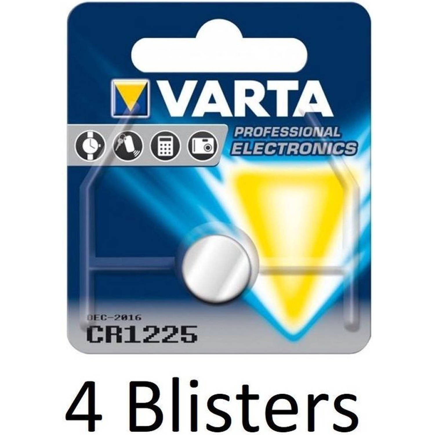 Varta 4 Stuks (4 Blisters A 1 St) Cr1225 Wegwerpbatterij Lithium