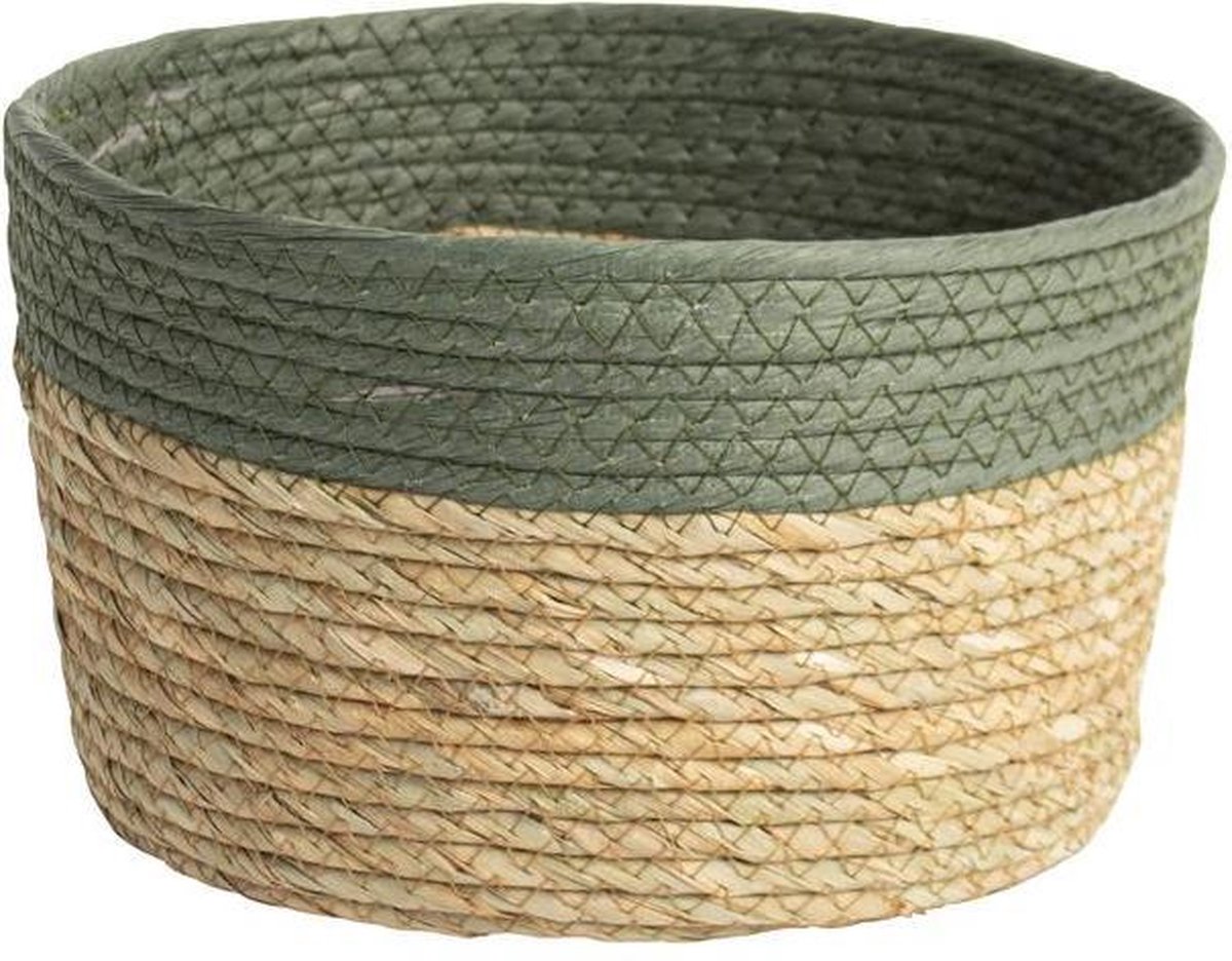 Gusta Jute Opbergmand ø25x15cm Groen