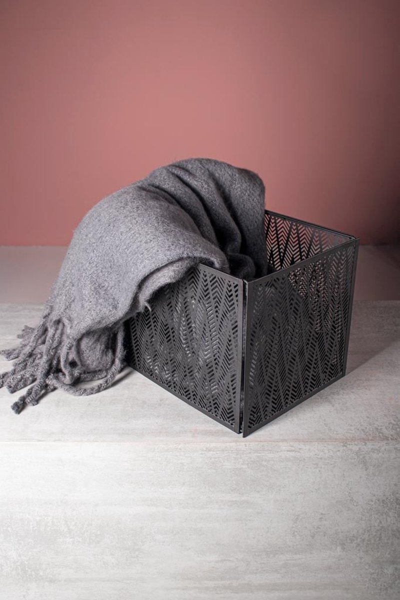 Gusta Vouwmand Metaal 26,5x32,5cm - Zwart