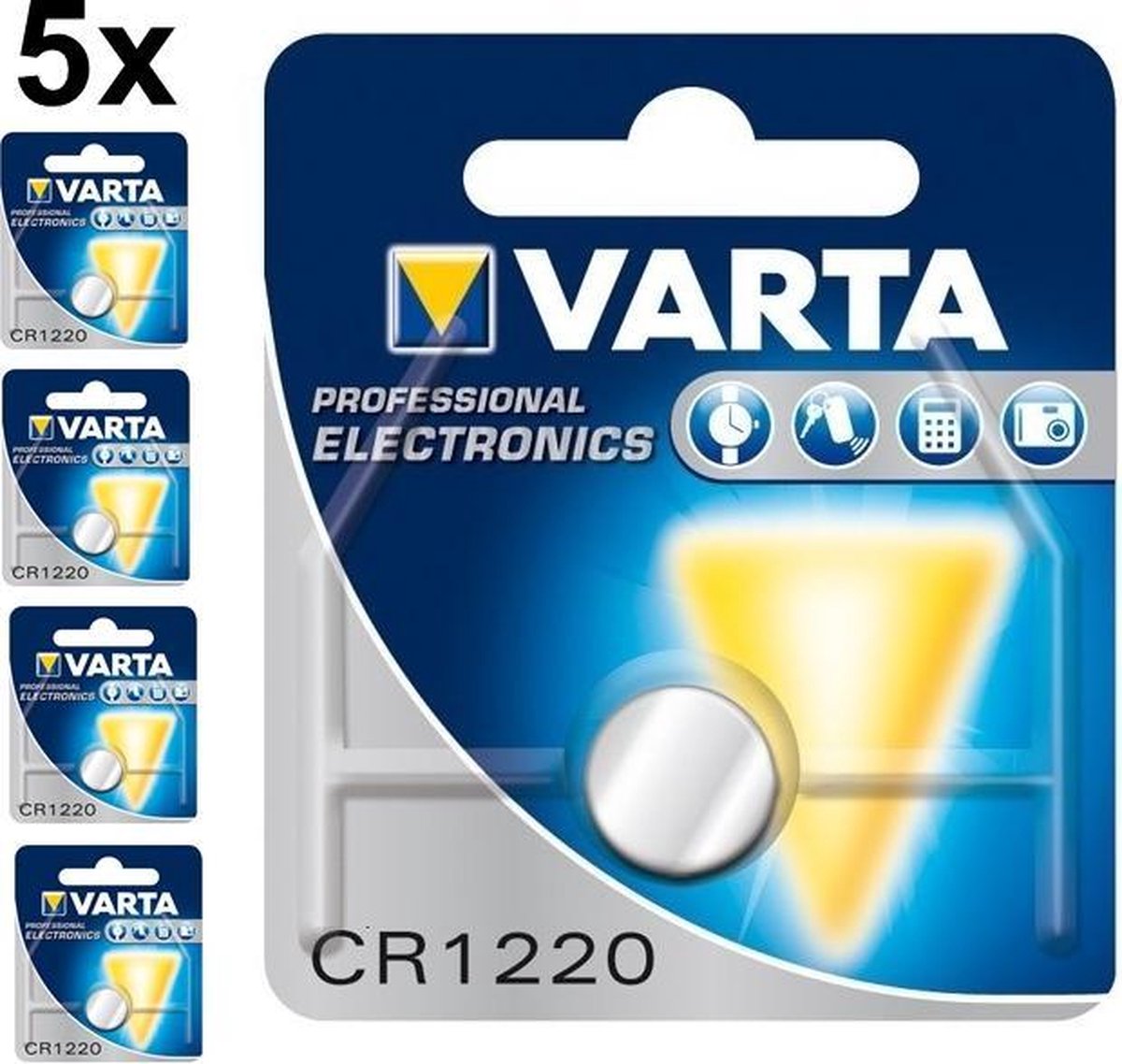 Varta 5 Stuks - Professional Electronics Cr1220 6220 35mah 3v Knoopcelbatterij