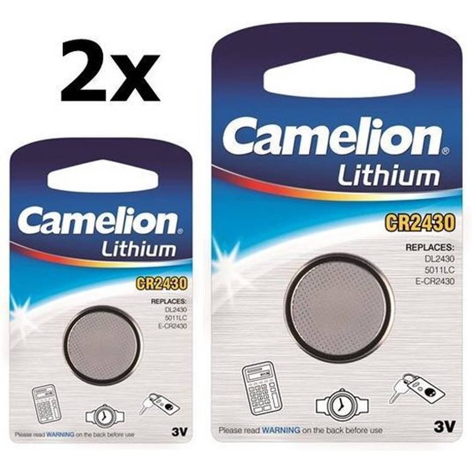 Camelion 2 Stuks Cr2430 3v Lithium Knoopcelbatterij