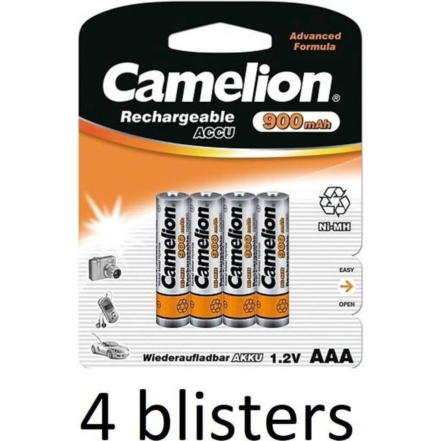 Camelion Oplaadbare Aaa Batterij 900mah - 16 Stuks