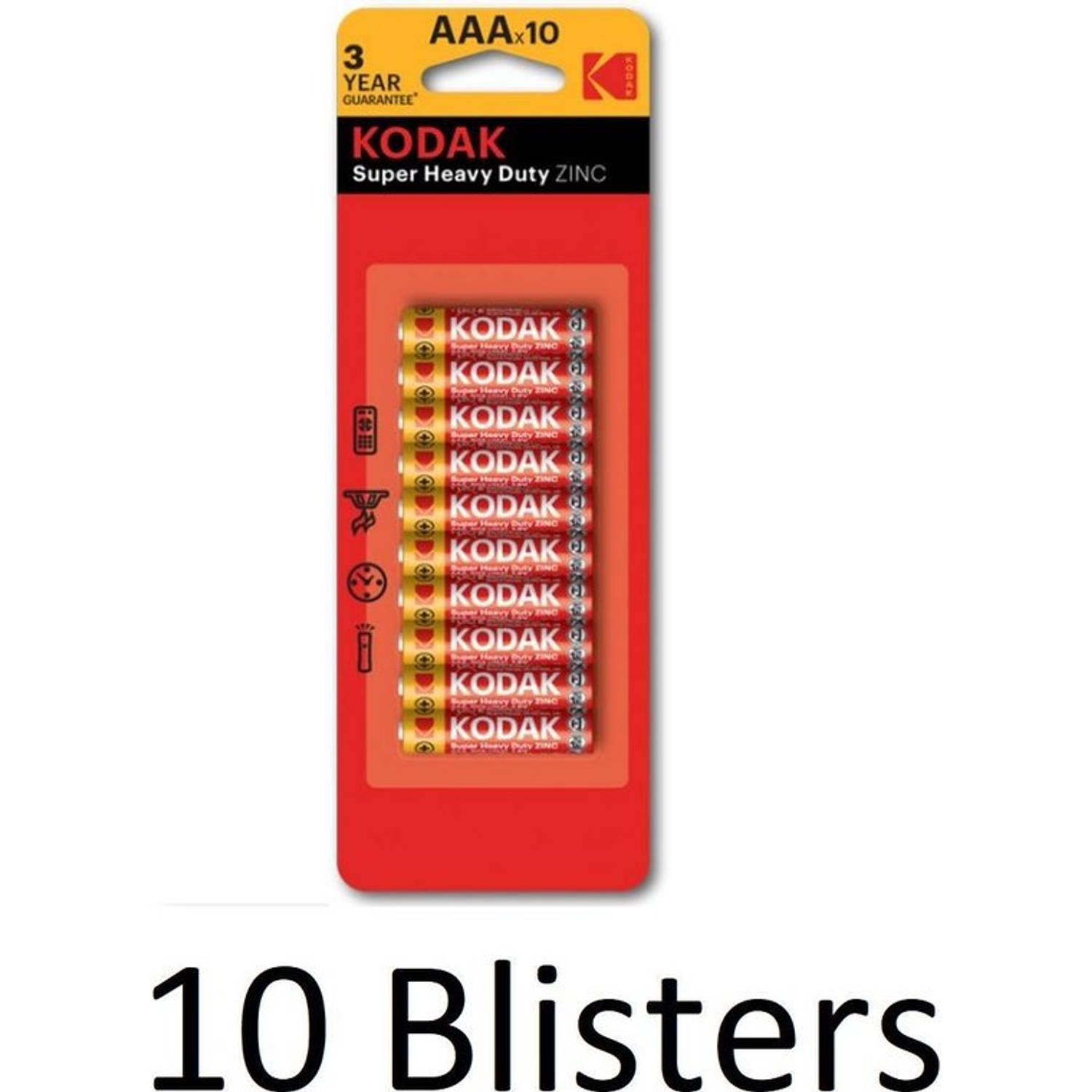 Kodak 100 Stuks(10 Blisters A 10 St) Zinc Super Heavy Duty Aaa