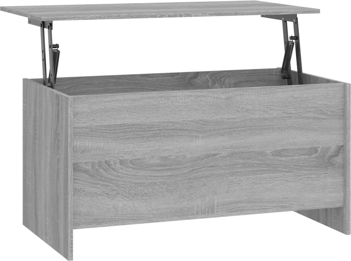 Vidaxl Salontafel 102x55,5x52,5 Cm Bewerkt Hout Sonoma Eiken - Grijs