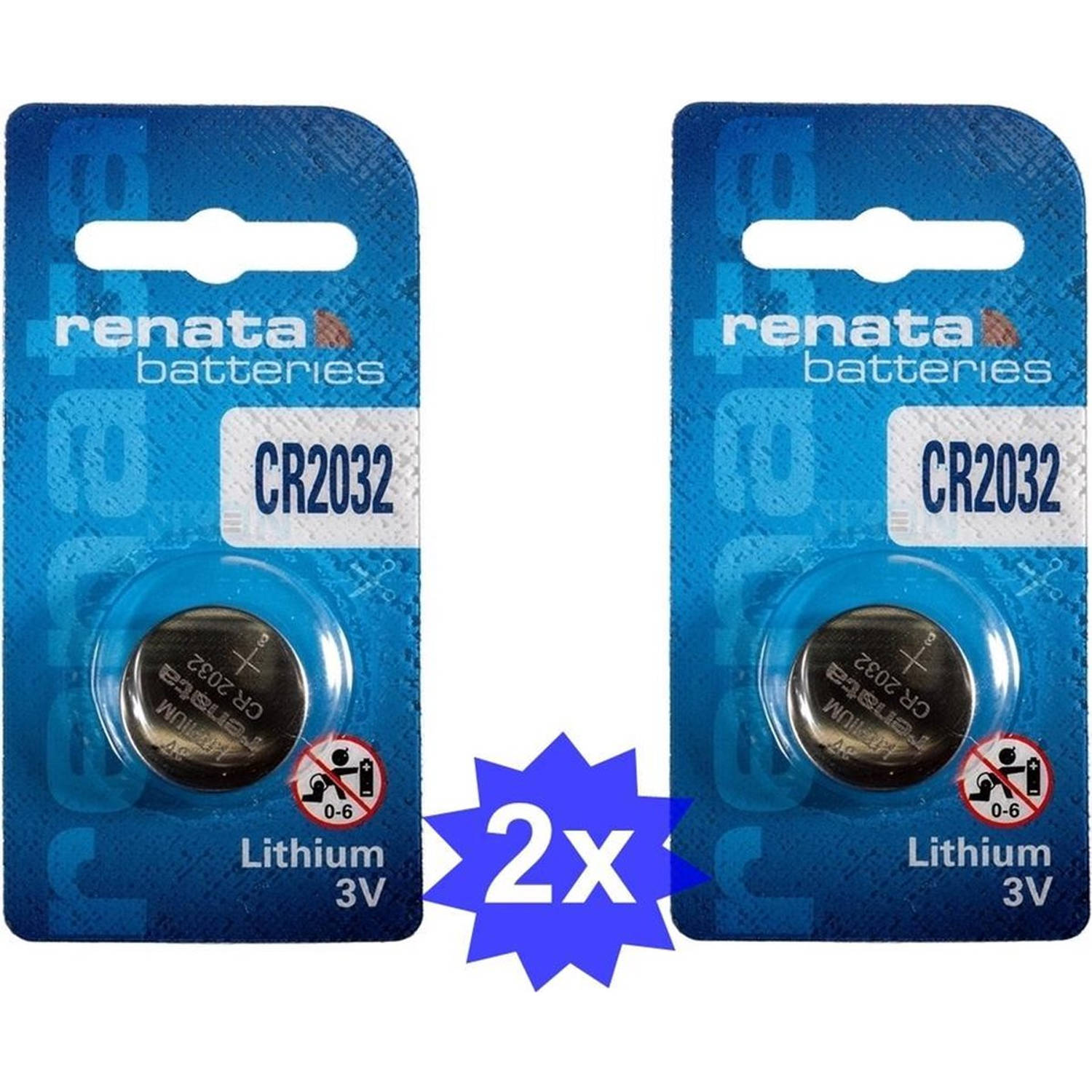 Renata Lithium Cr2032 3v - 2 Stuks