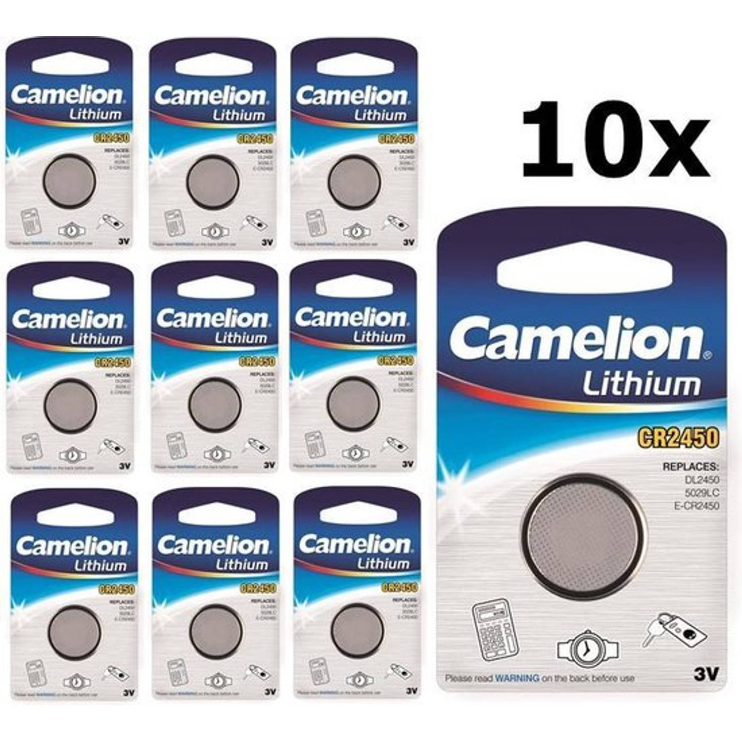 Camelion 10 Stuks Cr2450 3v Lithium Knoopcelbatterij