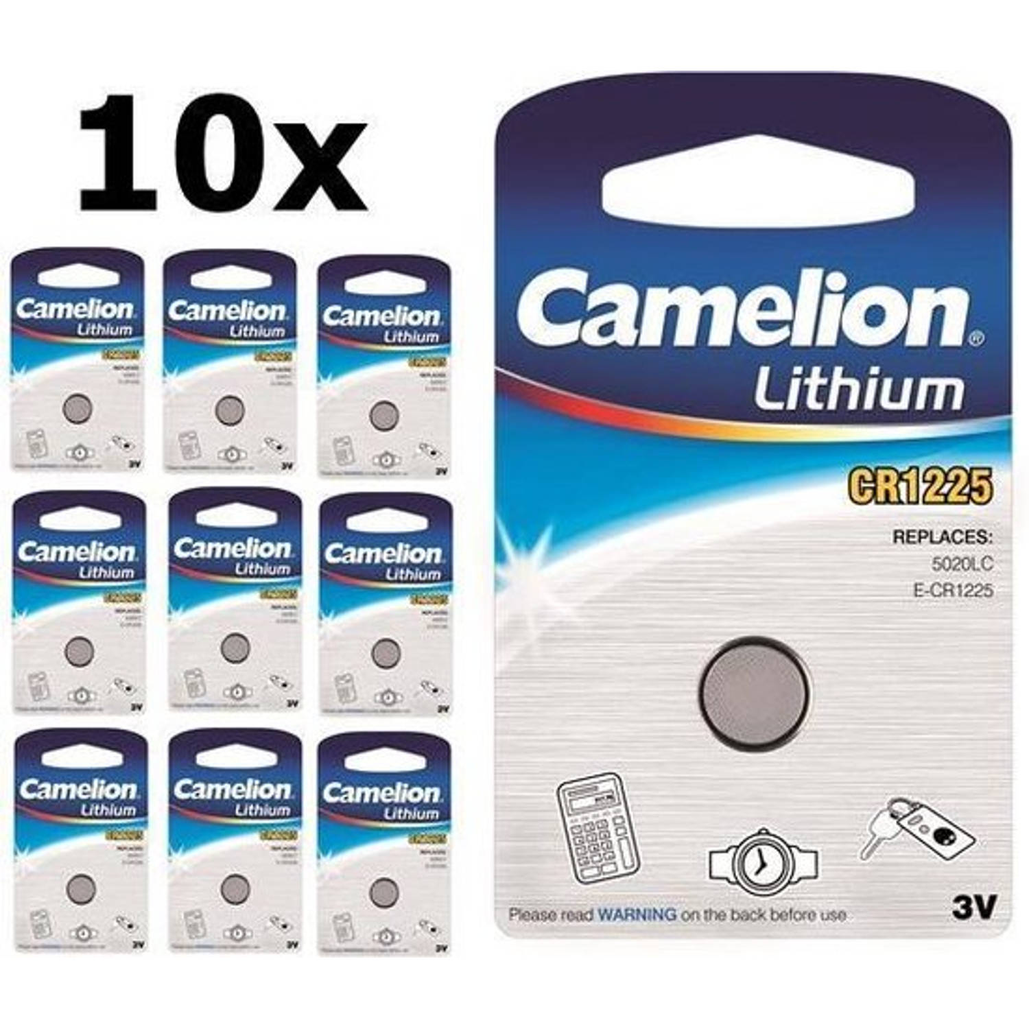 Camelion 10 Stuks (10 Blister A 1st) Cr1225 48mah 3v Batterij