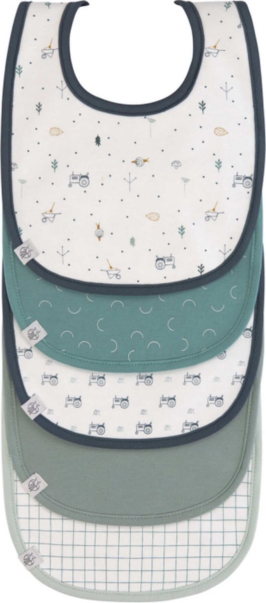 Lässig Slabbetje Garden Explorer Tractor - 5 Stuks - Blauw