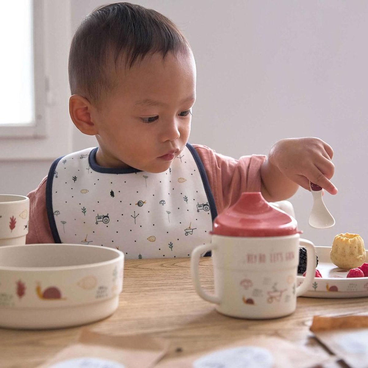 Lässig Slabbetje Garden Explorer Tractor - 5 Stuks - Blauw