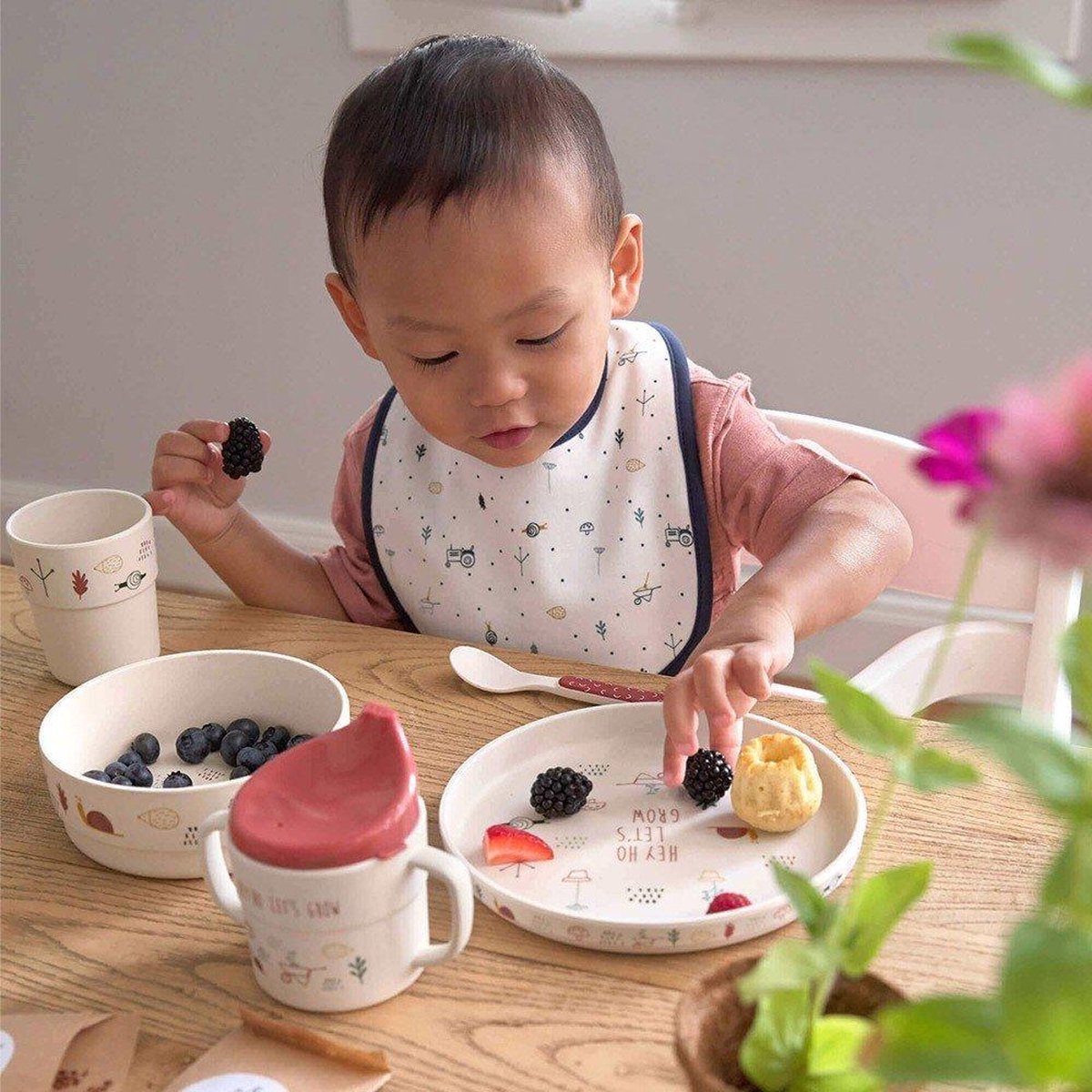 Lässig Slabbetje Garden Explorer Tractor - 5 Stuks - Blauw