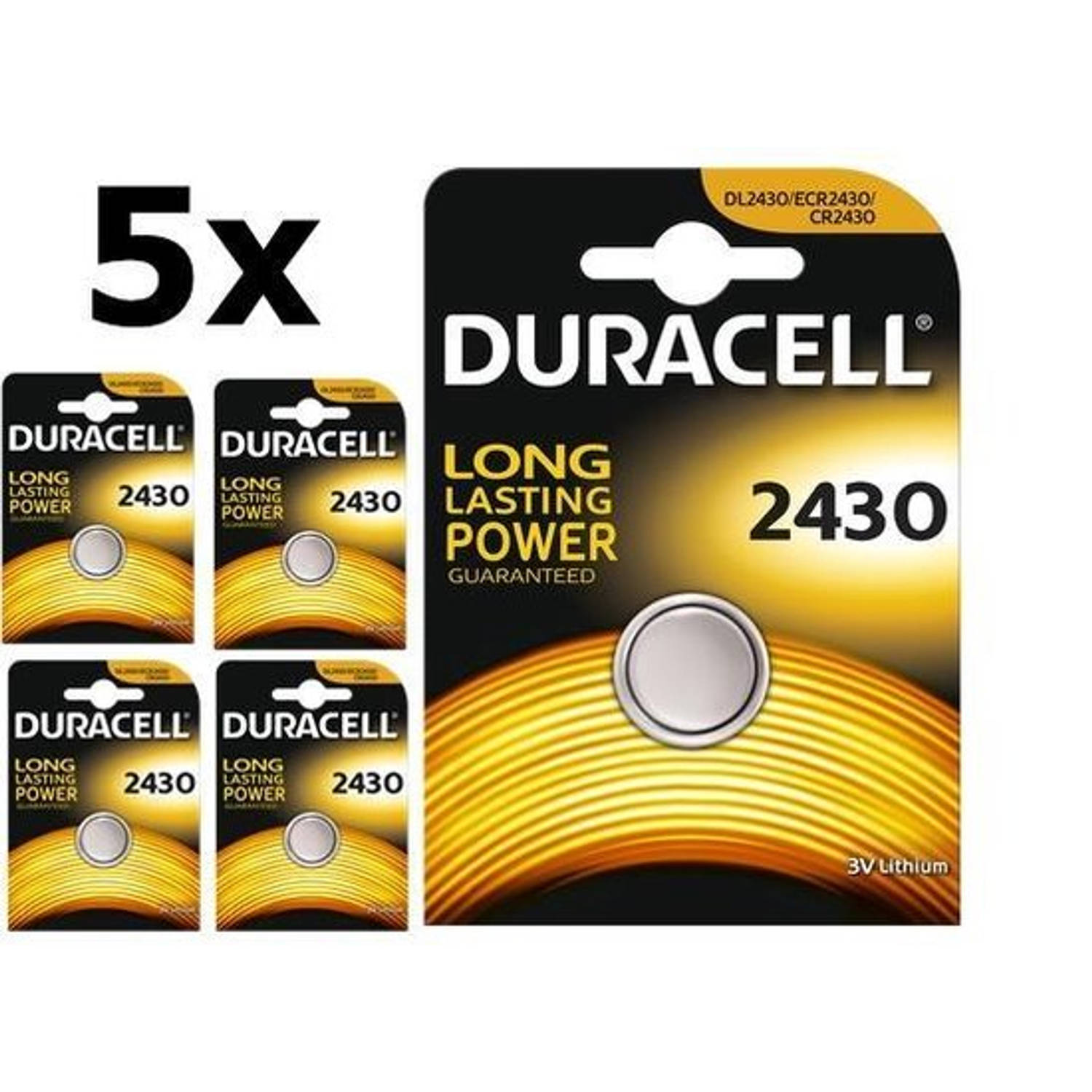 Duracell 5 Stuks Cr2430 3v Lithium Knoopcelbatterij