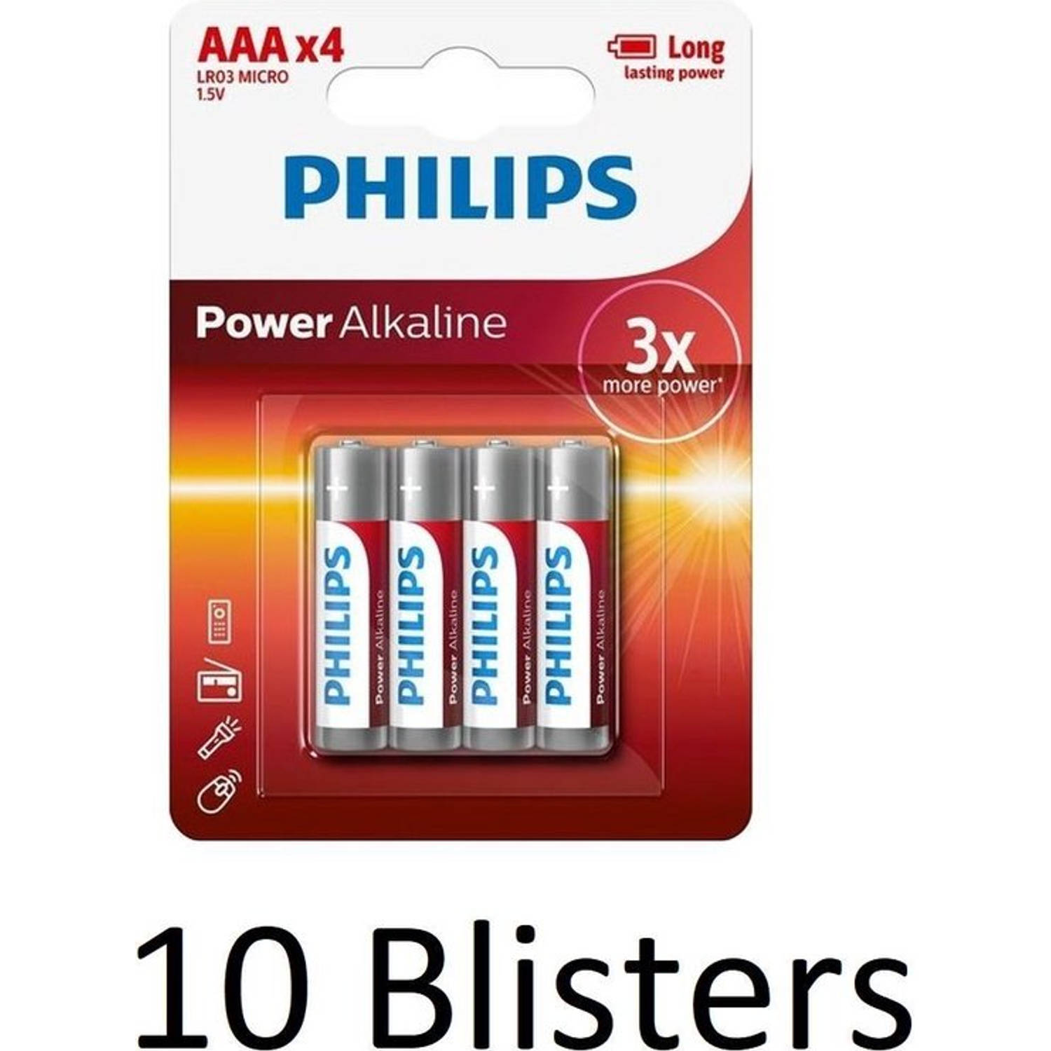 Philips 40 Stuks (10 Blisters A 4 St) Power Alkaline Aaa