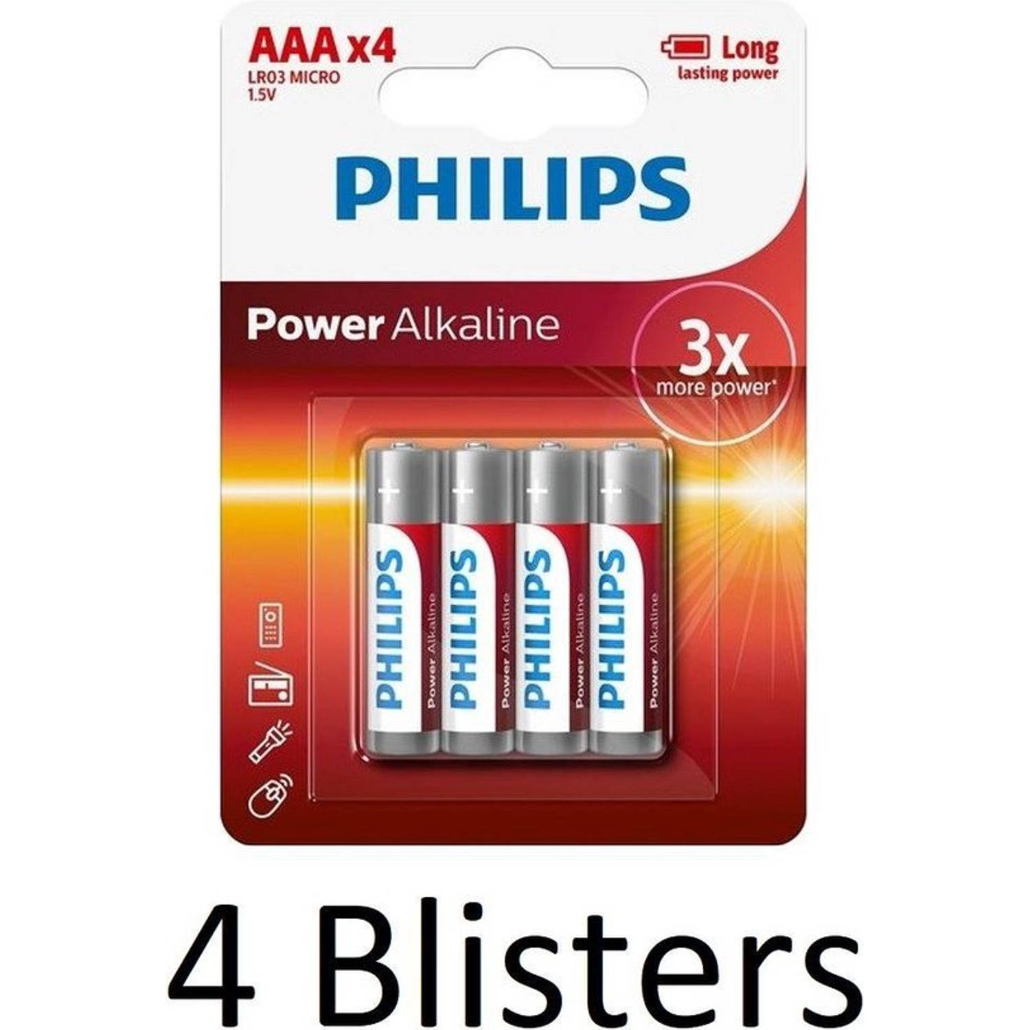 Philips 16 Stuks (4 Blisters A 4 St) Power Alkaline Aaa