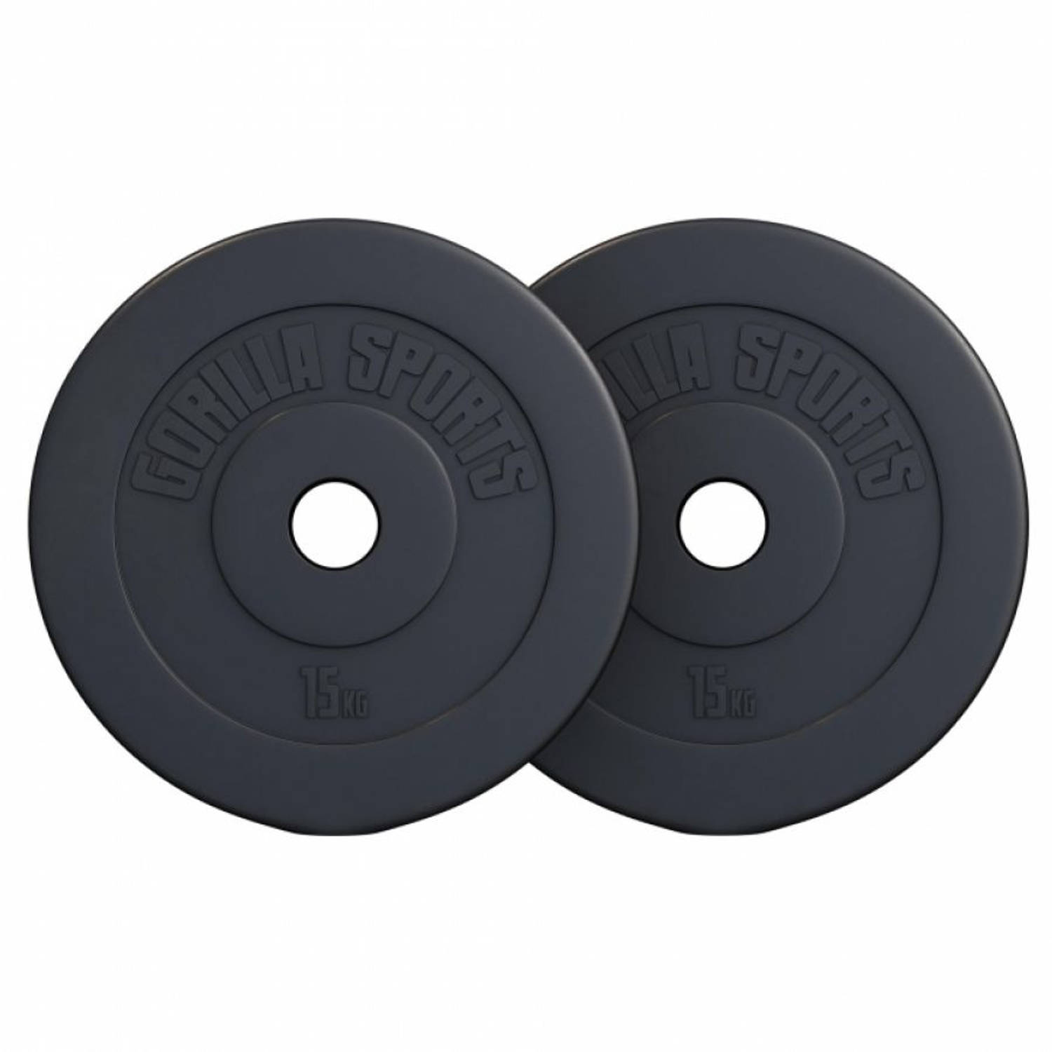 Gorilla Sports Gewichtsschijven - Olympisch - Halterschijf - 2 X 15 Kg -