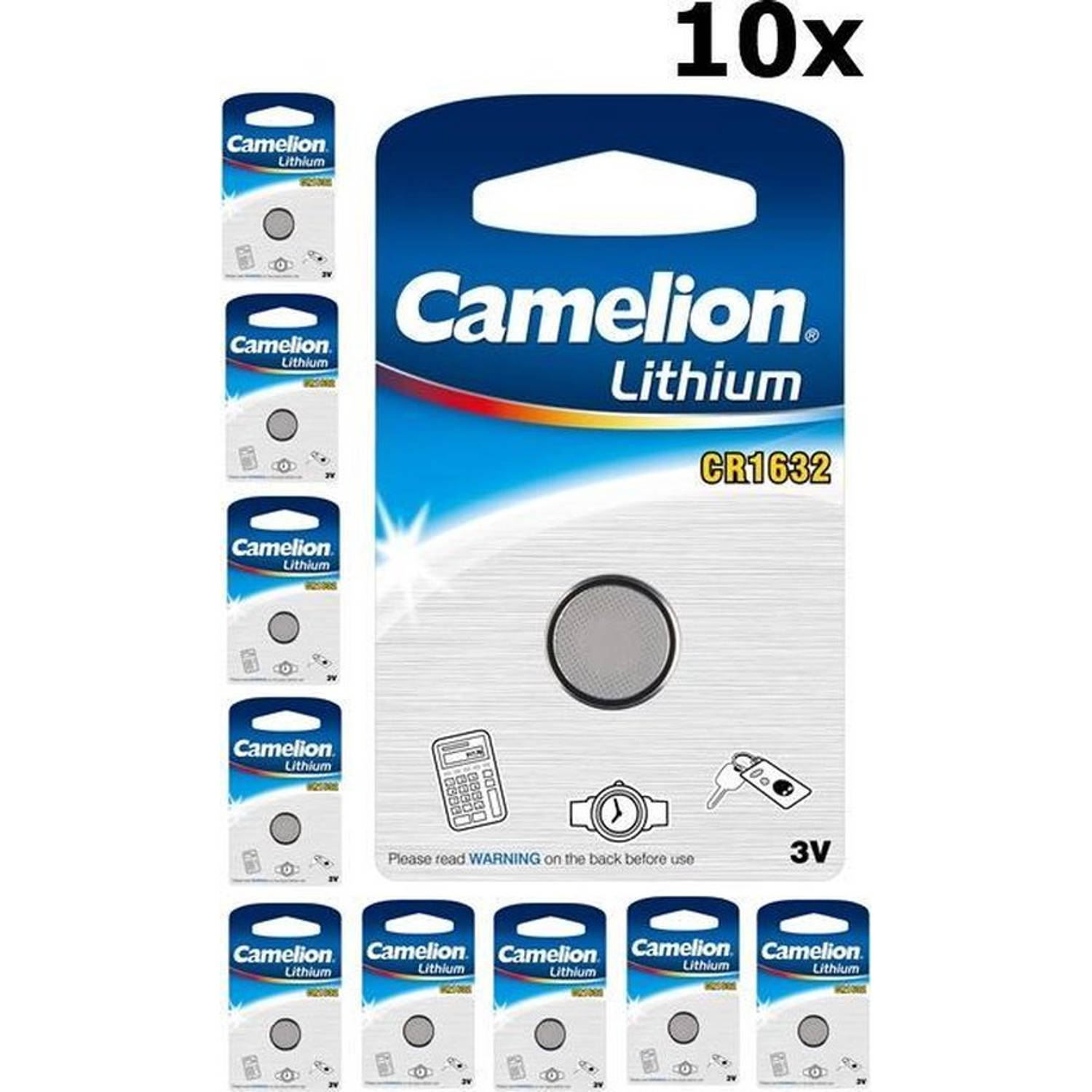 Camelion 10 Stuks Cr1632 125mah 3v Lithium Knoopcel Batterij