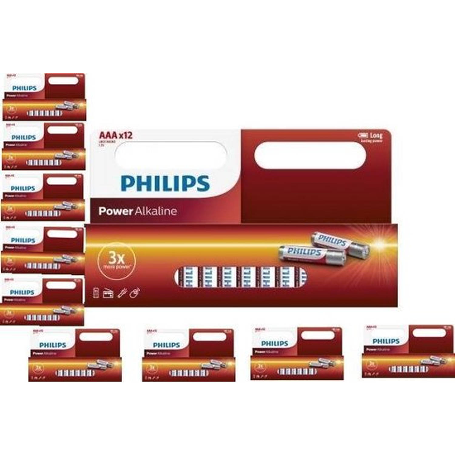 Philips 120 Stuks (10 Blisters A 12st) - Aaa R3 Power Alkaline