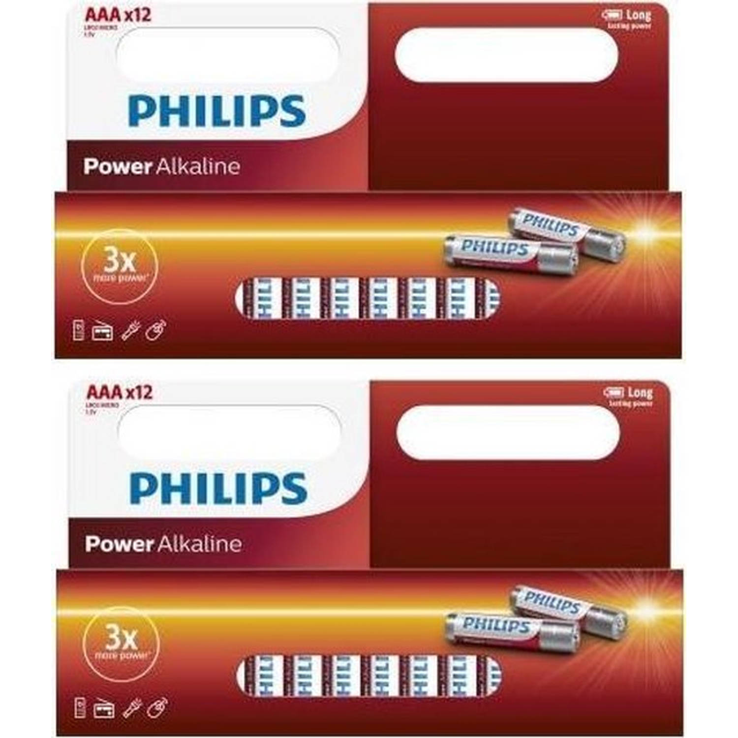 Philips 24 Stuks (2 Blisters A 12st) - Aaa R3 Power Alkaline